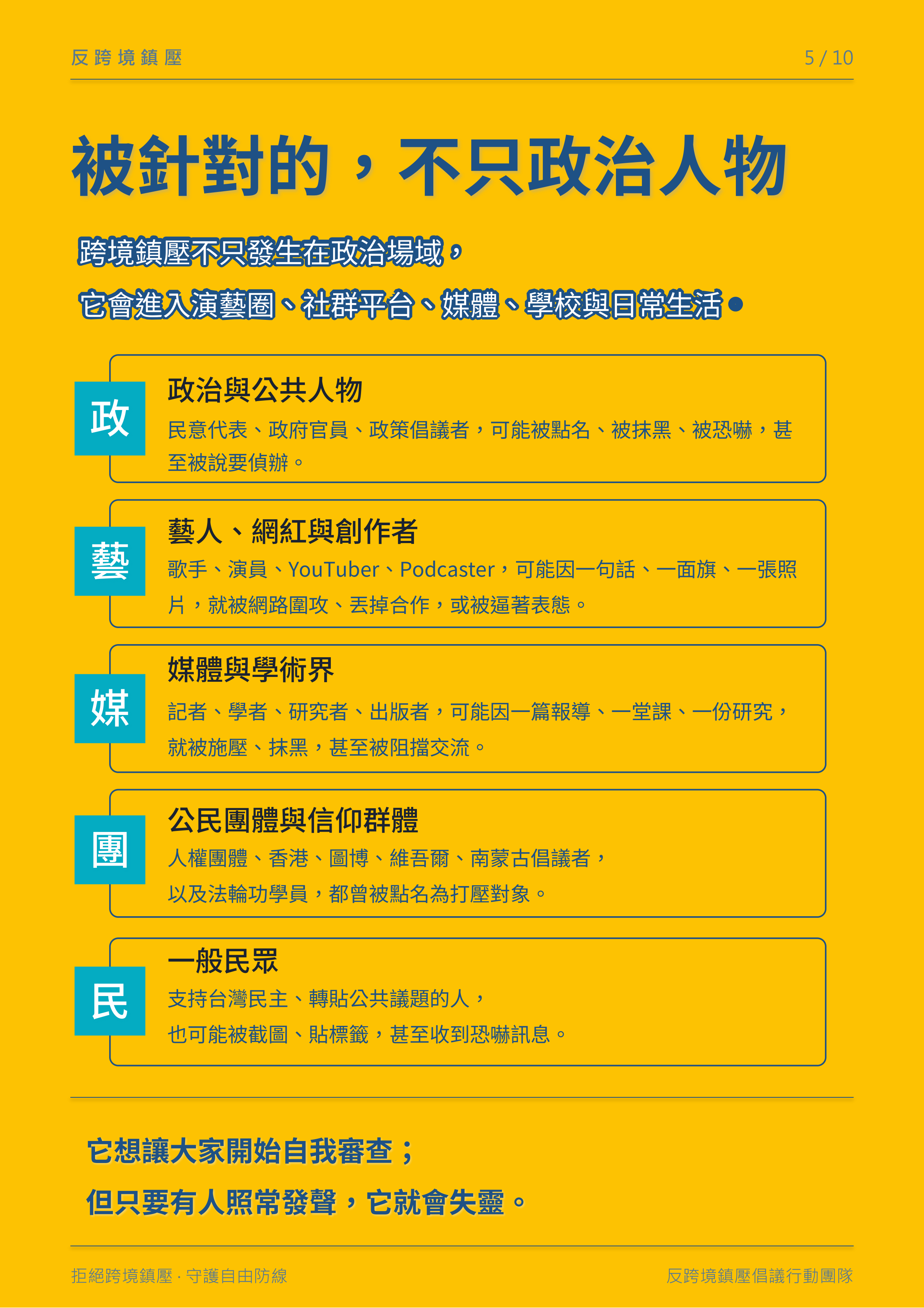 第 5 頁：被針對的，不只政治人物