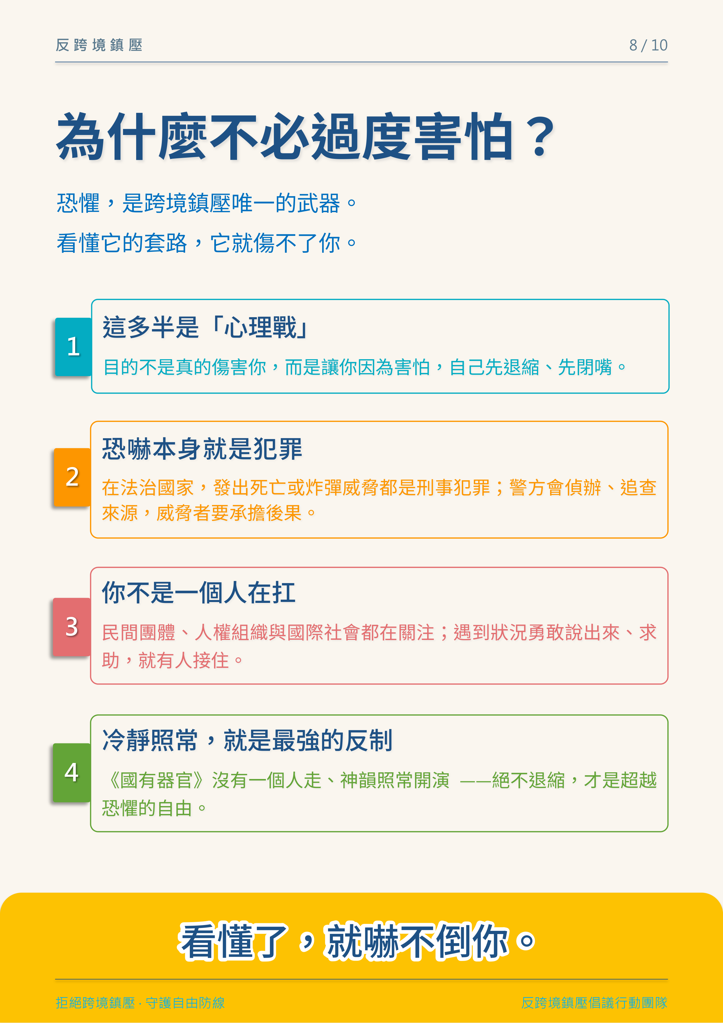 第 8 頁：為什麼不必過度害怕？